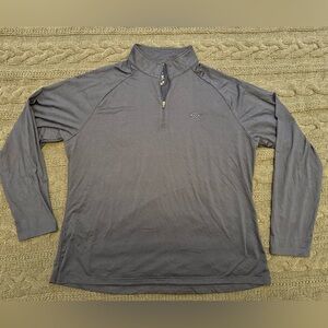 Mofiz Navy Blue Long Sleeve Shirt with Zipper (Women Size 2XL)